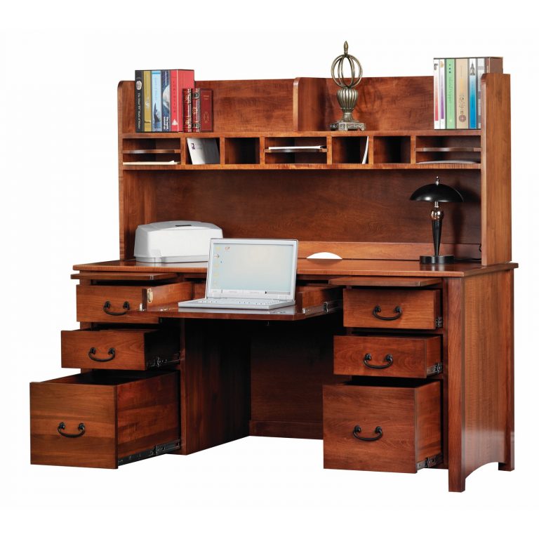 Computer Desk With Hutch By North American Wood Furniture - Stewart 