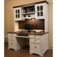 North American Wood Furniture Computer Desk with Hutch