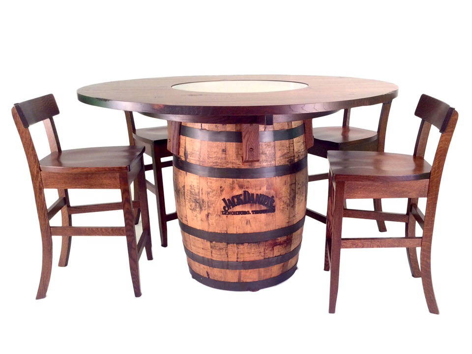 jack daniels bar stools and table