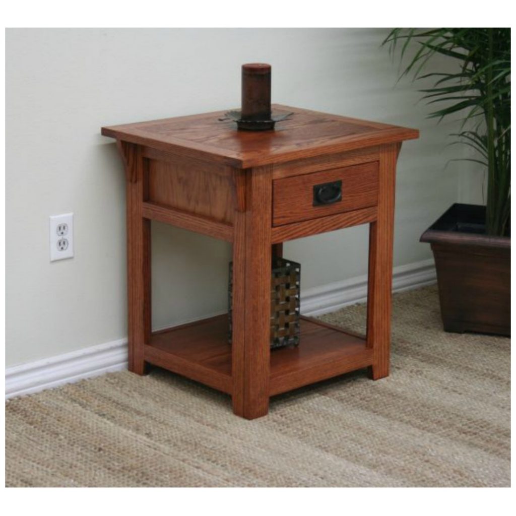 Mission Oak 1Drawer 15″ Chair Side Table by ODC Stewart Roth Furniture
